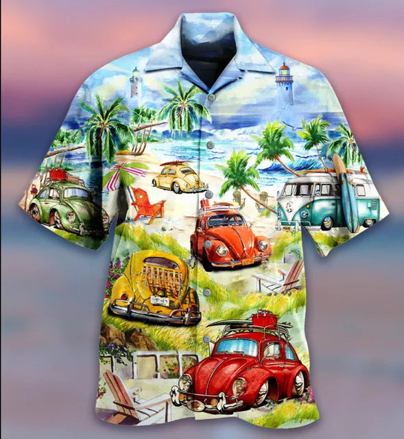 2024 Summer Loose Breathable 3d Print Trendy Cool Fashion Hawaiian Shirts