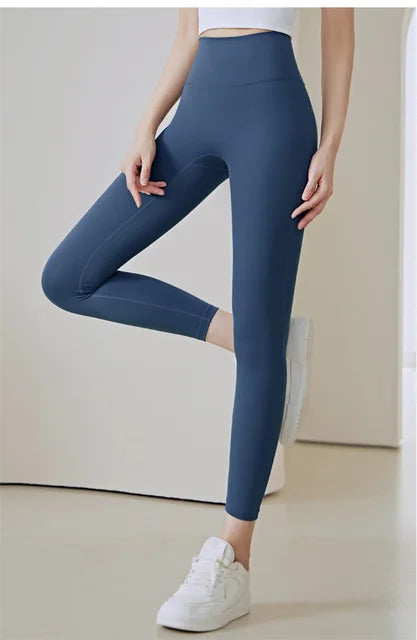 Women Yoga Leggings Cross Back High Waist Yoga Pants Buttery Soft Peach Butt Lifting Gym Tights Workout Sports Capris